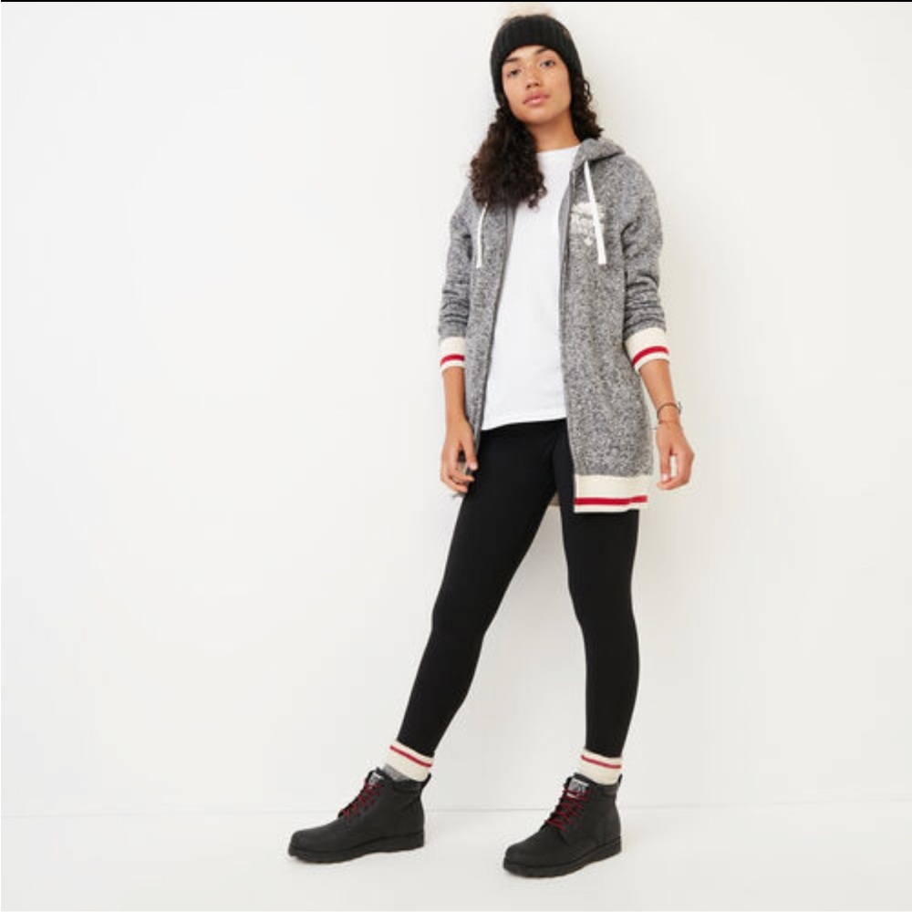 Roots Women's Gray Hooded Sweater